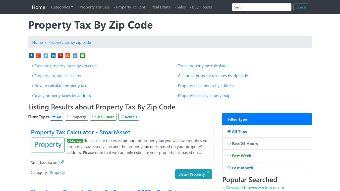 Property Tax By Zip Code