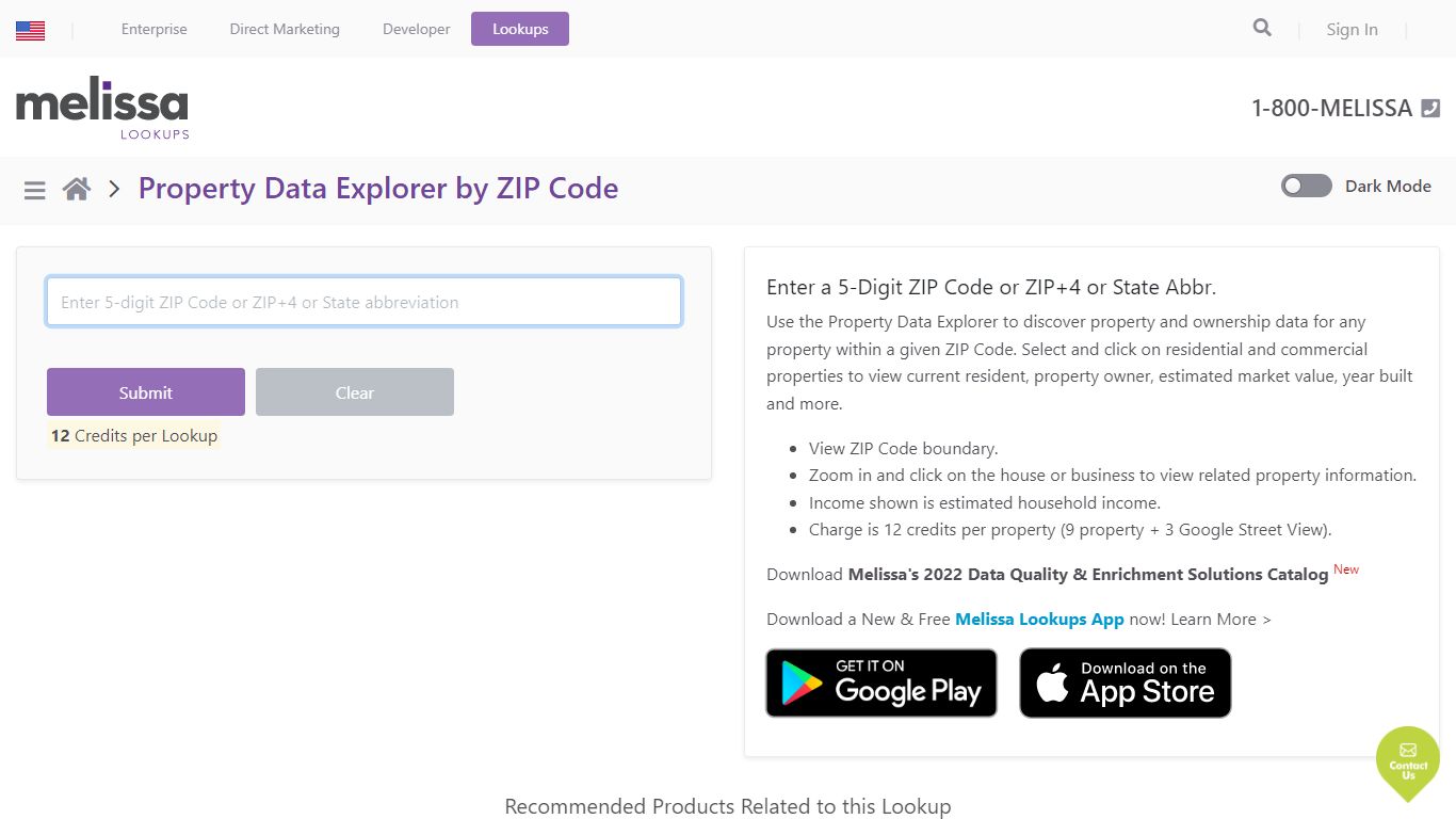 Property Data Explorer by ZIP Code | Melissa Lookups